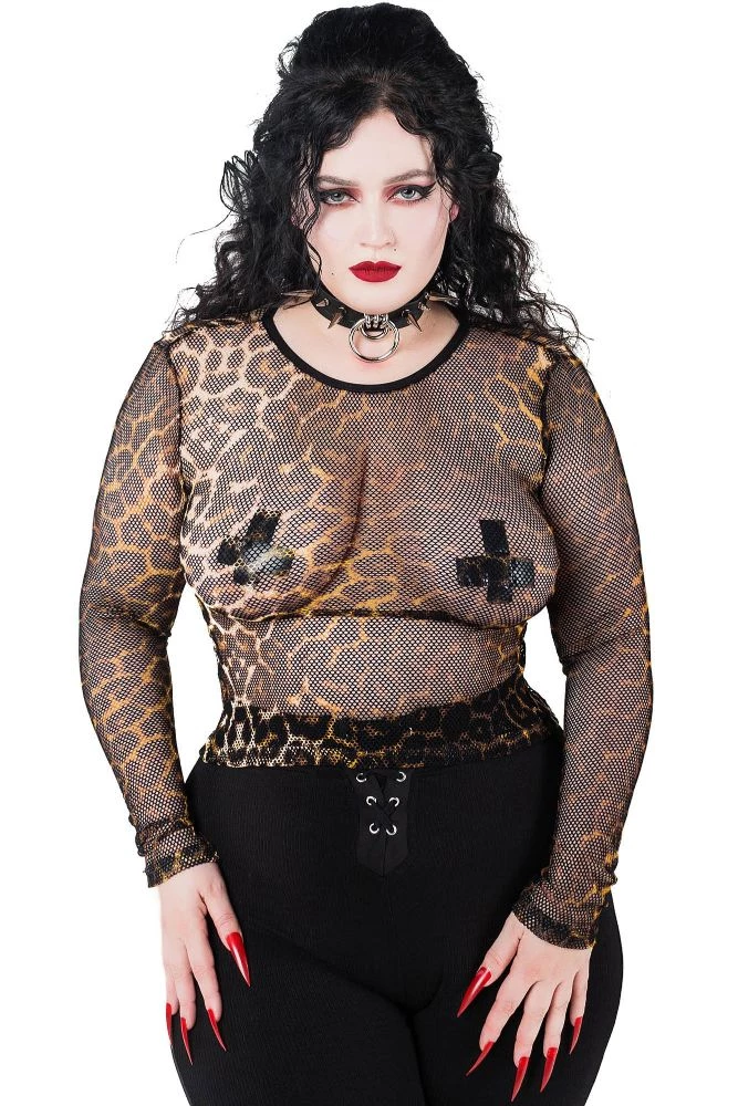 KillStar Overkill Leopard Fishnet Top Gals 6 KillStar Overkill Leopard Fishnet Top Gals