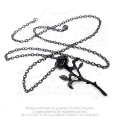 Alchemy Of England Black Rose Pendant