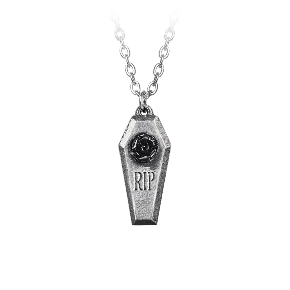 Alchemy Of England RIP Coffin Rose Necklace Gals 3 Alchemy Of England RIP Coffin Rose Necklace Gals
