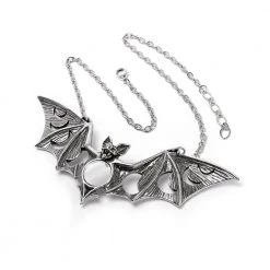 Alchemy Of England Lunaeca Moon Phase Bat Necklace Accessories