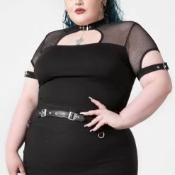 KillStar Parish Black Mesh Top