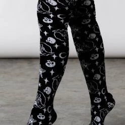 KillStar Gals Black Purr Off Knee-High Socks