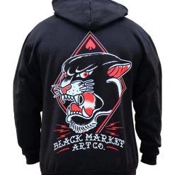 Black Market Art Company Tattoo Flash Panther Hoodie 8 Black Market Art Company Tattoo Flash Panther Hoodie