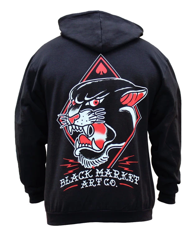 Black Market Art Company Tattoo Flash Panther Hoodie 5 Black Market Art Company Tattoo Flash Panther Hoodie