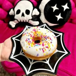 Sourpuss Housewares Spiderweb Dessert Plate 7 Sourpuss Housewares Spiderweb Dessert Plate