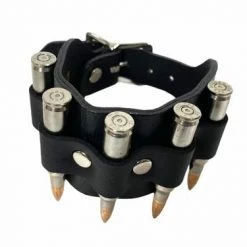 Funk Plus Copper Tip Bullet Leather Wristband Accessories