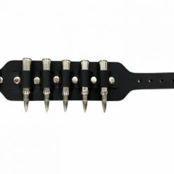 Funk Plus Silver Bullet Leather Wristband Accessories