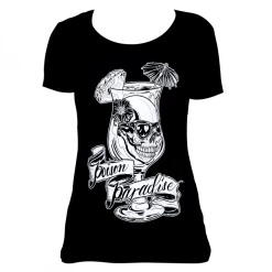 Black Market Art Company Poison Paradise Scoop Neck Tee Gals