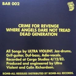 Vinyl Records Music Ultra-Violent - Crime... For... Revenge 7"