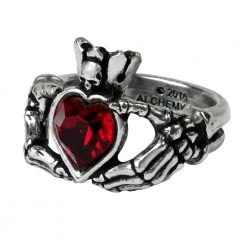 Alchemy Of England Accessories Skeleton Hands W/ Heart Ring