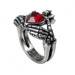 Alchemy Of England Accessories Skeleton Hands W/ Heart Ring