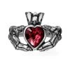 Alchemy Of England Accessories Skeleton Hands W/ Heart Ring
