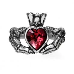 Alchemy Of England Accessories Skeleton Hands W/ Heart Ring