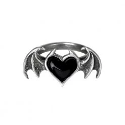 Alchemy Of England Black Soul Winged Heart Ring
