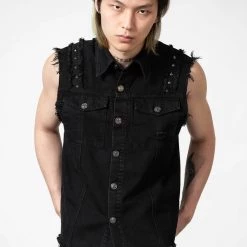 KillStar Guys Ruse Black Denim Vest (Unisex)