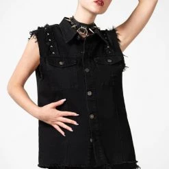 KillStar Guys Ruse Black Denim Vest (Unisex)