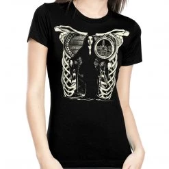 Rock Rebel Morticia Addams Family Shirt Gals