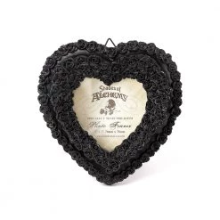 Alchemy Of England Small Black Rose Heart Photo Frame