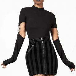 KillStar Scallywag Striped Mini Skirt
