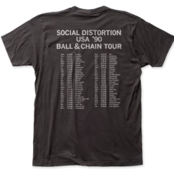 Band Merchandise Social Distortion Ball & Chain Tour Shirt Guys
