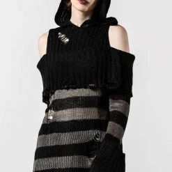 KillStar Shallow Grave Hooded Knit Sweater (Unisex) Gals