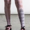 KillStar Shena Fishnet Thigh High Stockings Pastel Lilac