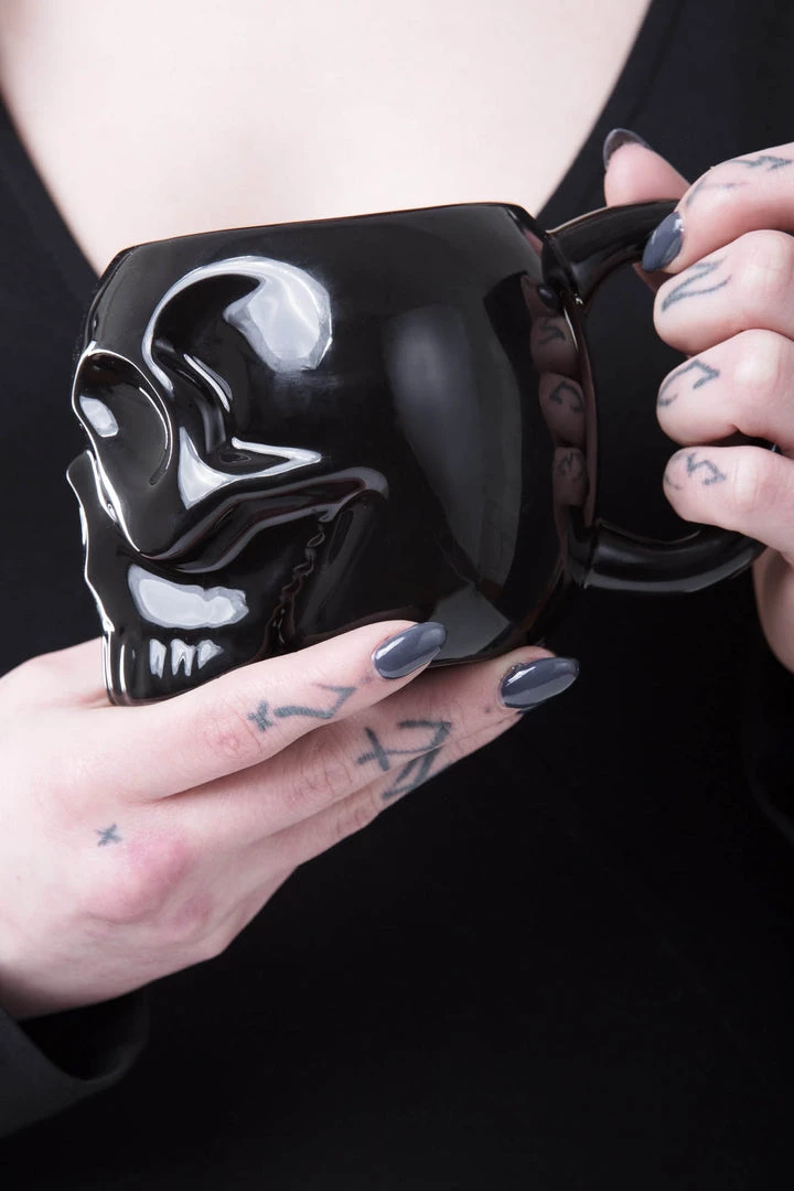 KillStar Housewares Black Skull Mug 6 KillStar Housewares Black Skull Mug