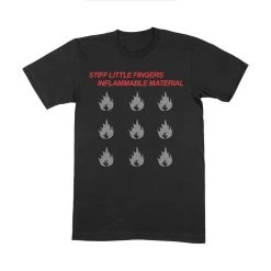 Band Merchandise Stiff Little Fingers Inflammable Material Shirt Guys