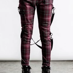 KillStar Sonic Doom Blood Tartan Bondage Pants
