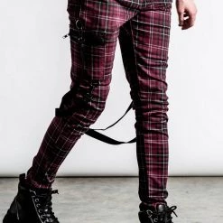 KillStar Sonic Doom Blood Tartan Bondage Pants