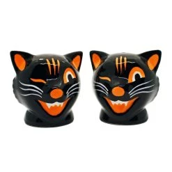 Sourpuss Black Cats Salt & Pepper Shaker Set