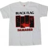 Band Merchandise Guys Black Flag Damaged Shirt - White