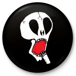 Band Merchandise Subhumans Skull Button