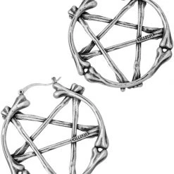 KillStar Summon Spirits Pentagram Hoop Earrings