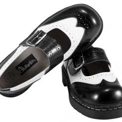 T.U.K. Black & White Brogue Mary Janes