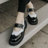 T.U.K. Black & White Brogue Mary Janes