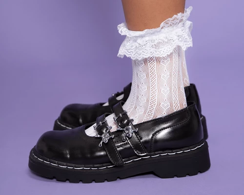 T.U.K. Black 2-Skull Buckle Mary Jane Gals 3 T.U.K. Black 2-Skull Buckle Mary Jane Gals