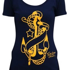 Black Market Art Company Anchor Scoop Neck Tee
