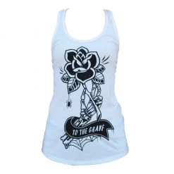 Black Market Art Company To The Grave Racer Back Tank Gals