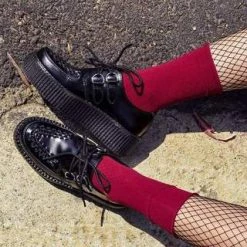 T.U.K. Guys Black Leather Mondo Creeper