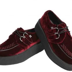T.U.K. Dark Red Velvet Creeper Gals 10 T.U.K. Dark Red Velvet Creeper Gals