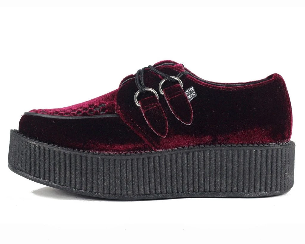 T.U.K. Dark Red Velvet Creeper Gals 8 T.U.K. Dark Red Velvet Creeper Gals