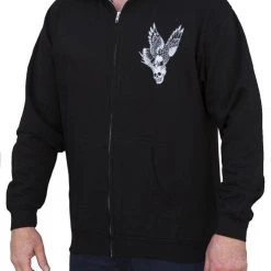 Lowbrow Art Company Vengeance Eagle Skull Hoodie Guys