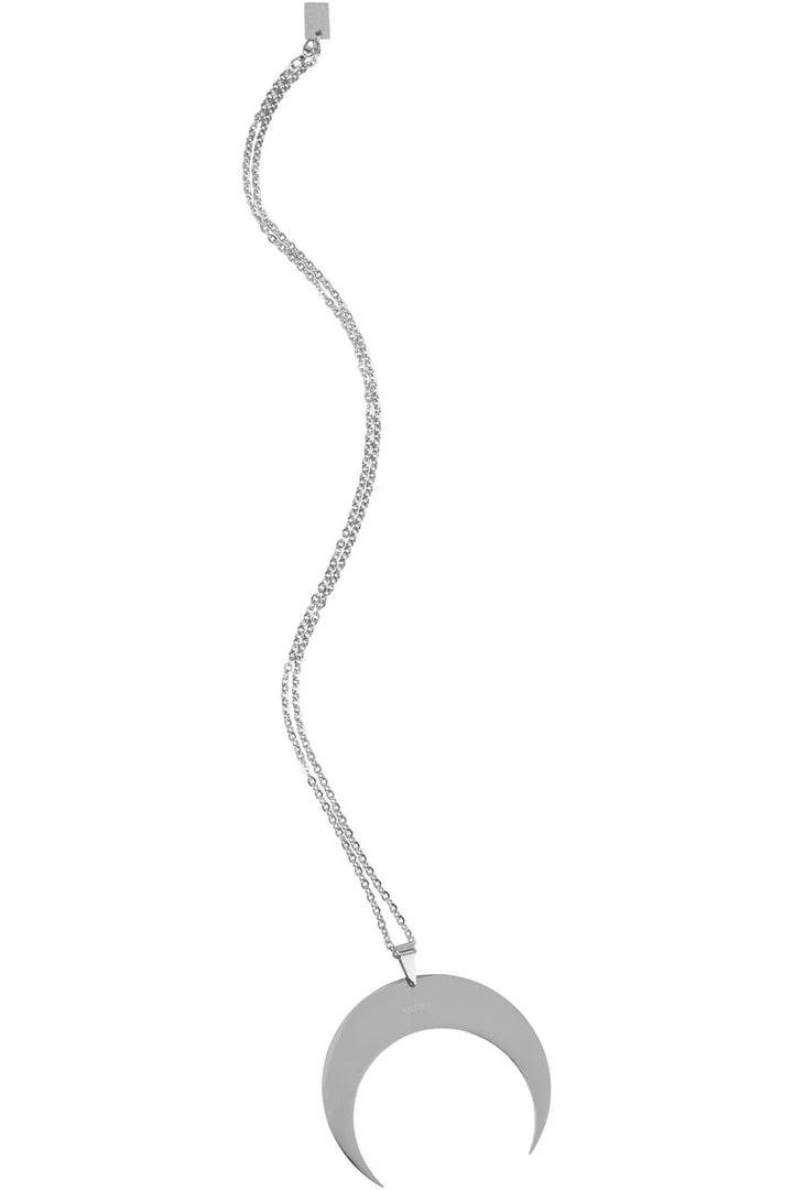 KillStar Waxing Crescent Moon Necklace Silver Gals 4 KillStar Waxing Crescent Moon Necklace Silver Gals