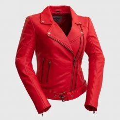 Other Red Fire Womens Leather Jacket