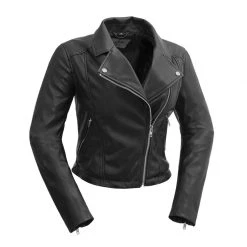 DeadRockers The Fatale Vegan Black Leather Jacket