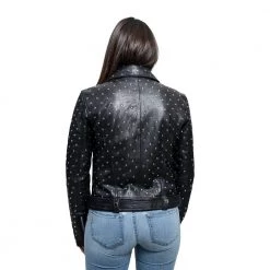 Other Stud Bomb Womens Leather Jacket Gals
