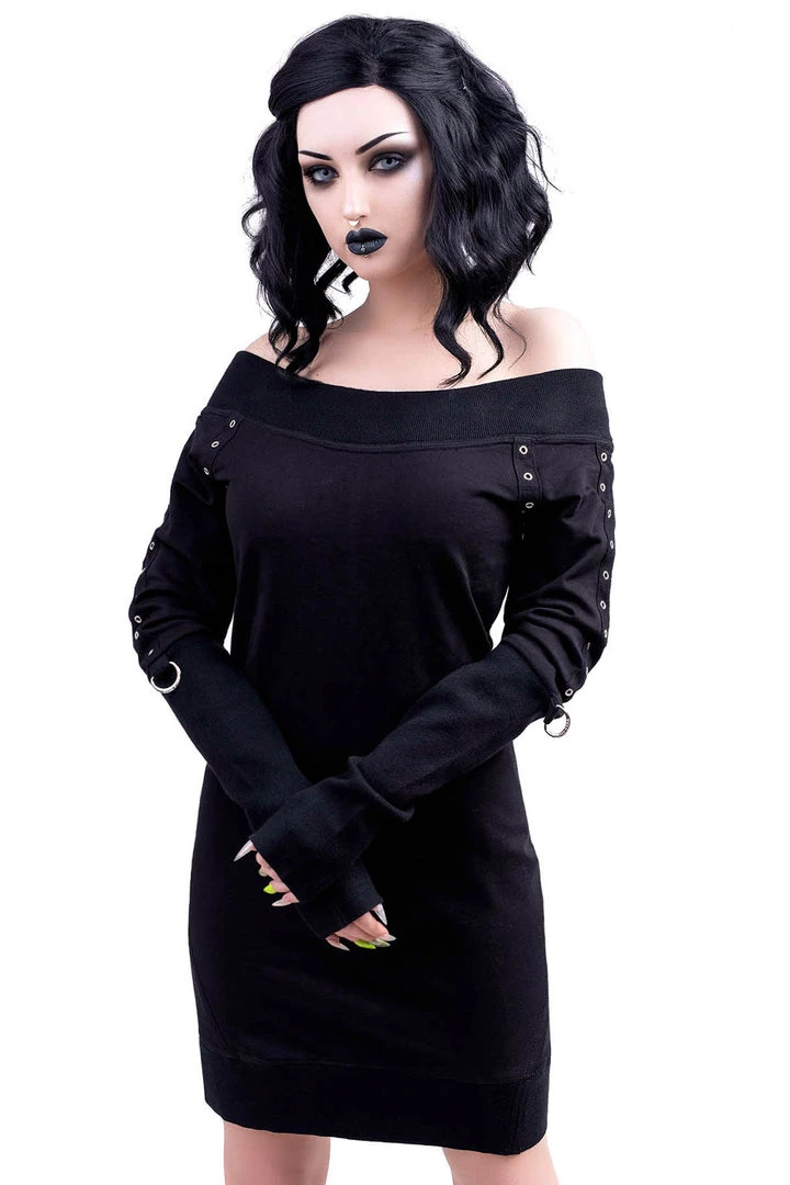 KillStar Wicked Riffs Knit Sweater Dress 3 KillStar Wicked Riffs Knit Sweater Dress