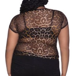 KillStar Gals Wildchild Leopard Fishnet Top