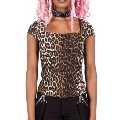 KillStar Tops Wildling Leopard Print Top